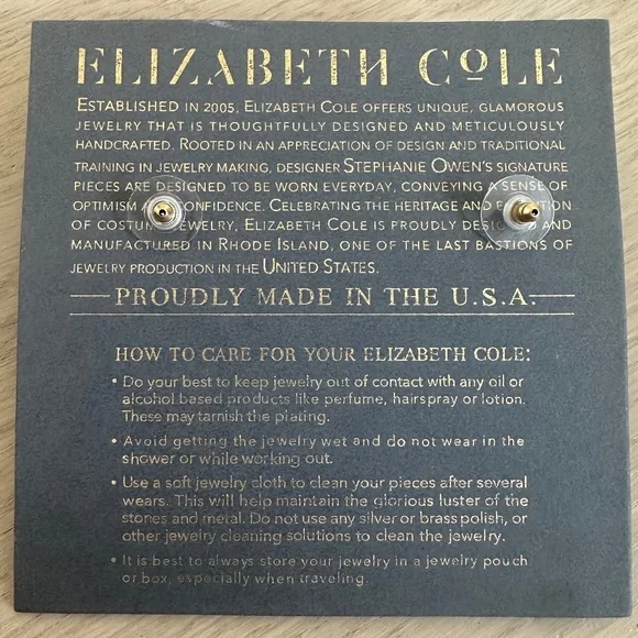 Elizabeth Cole Pink Floral and Citrine Bead Fan Earrings - NWOT - Picture 5 of 11